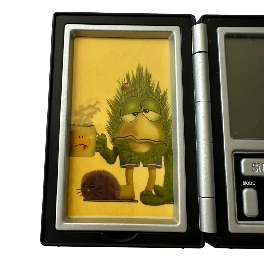Chaney Travel Alarm Clock Folding‎ Flip Cover LCD Display Novelty Art